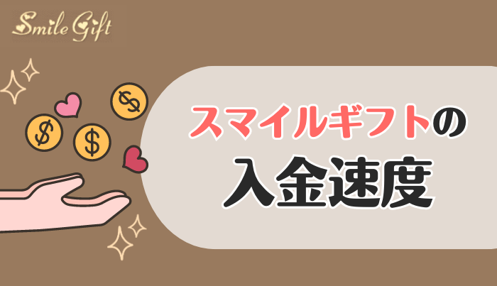 スマイルギフトの入金速度は？即日振込は可能なのか