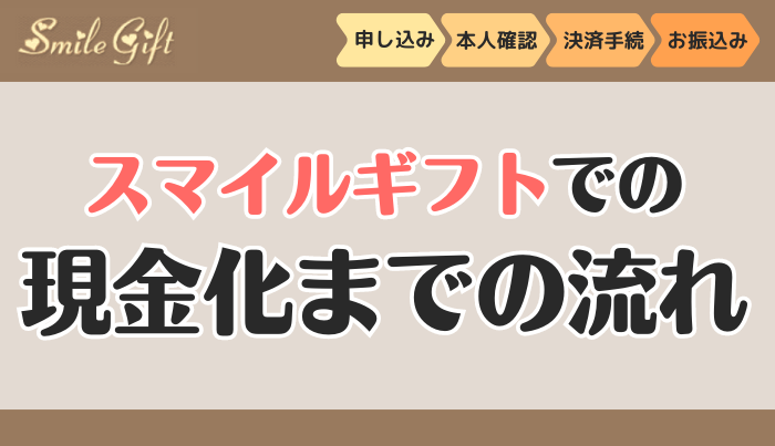 スマイルギフトのクレジットカード現金化の流れ