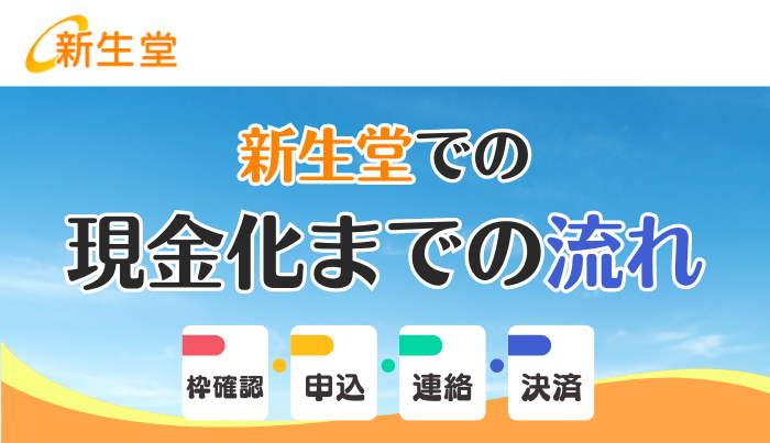 新生堂で現金化するまでの流れ