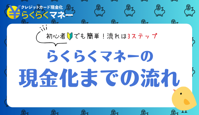 らくらくマネーで現金を受け取るまでの流れ