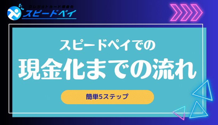 現金が振り込まれるまでのスピードペイの利用の流れ