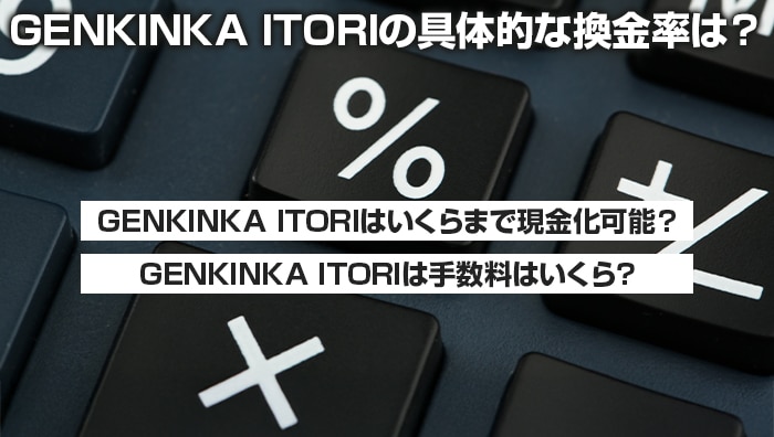 GENKINKA ITORIの具体的な換金率は?