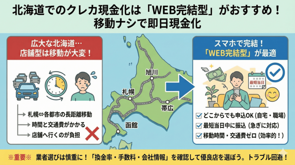 北海道でクレジットカード現金化を利用するならどんな方法がおすすめ