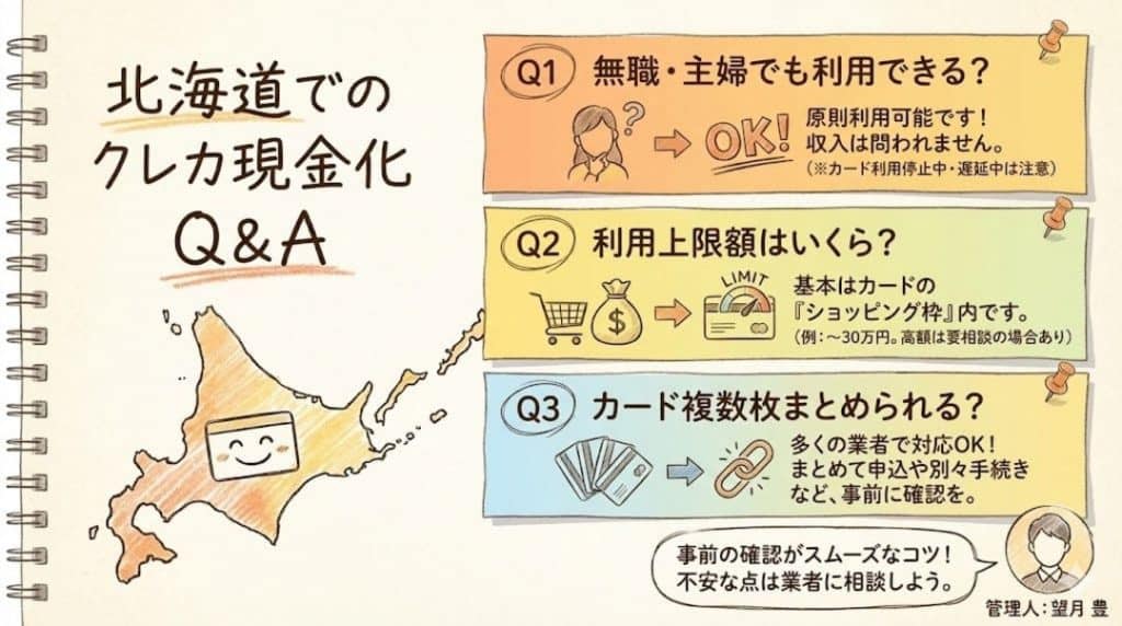 北海道での現金化におけるQ&A