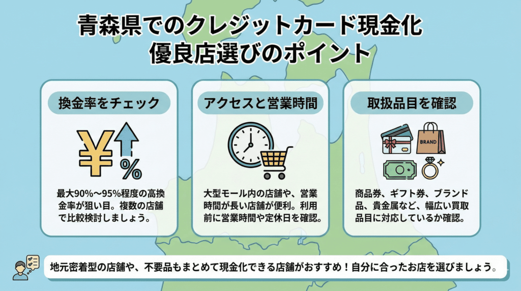 青森県でクレジットカード現金化に使える優良店はどこ？